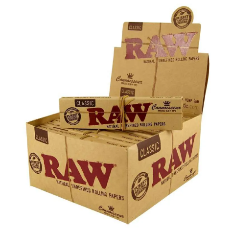 RAW PAPER CONNOESSEUR KING SLIM+TIPS 24CT GLD