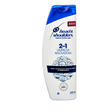 SHAMPOO HEAD&SHOULDERS 2IN1 LIMPIEZA 375ML 1CT