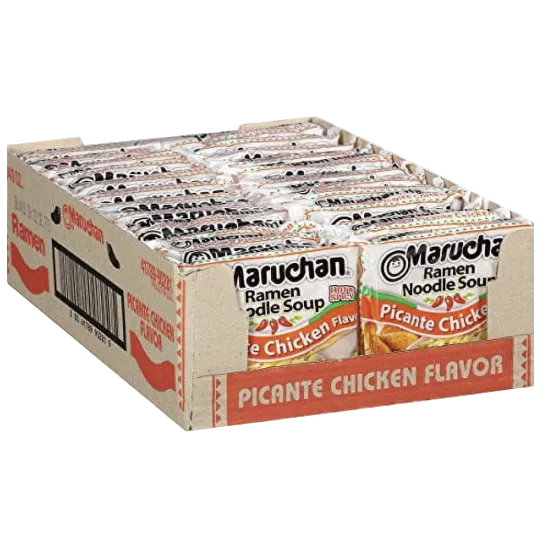 SOUP MARUCHAN PICANTE CHICKEN FLAVOR BAGS 3OZ 24PK