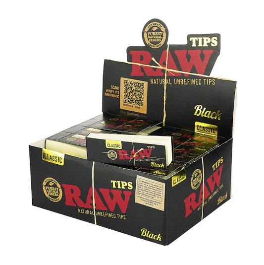 RAW TIPS BLACK  50CT + 50TIPS