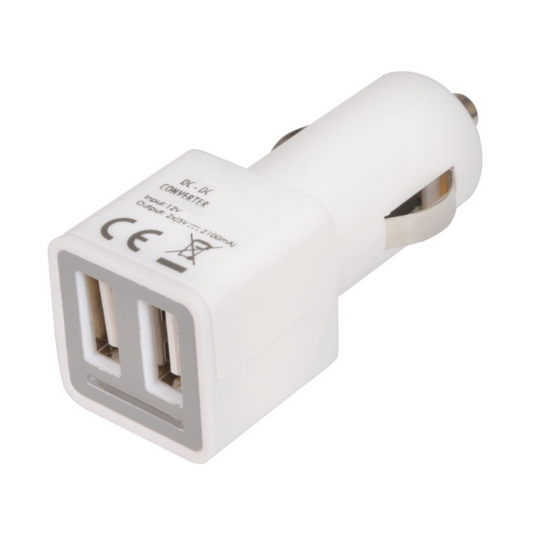 ACCESSORIES CAR ADAPTER DUAL USB 1CT