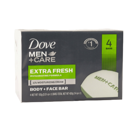 SOAP DOVE BAR MEN+CARE 3.51OZ 4PK 1CT