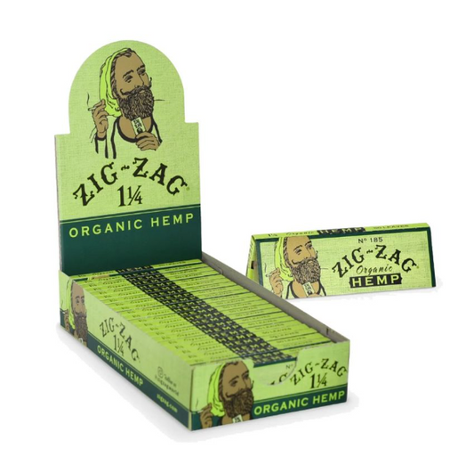 ZIG ZAG PAPERS ORGANIC HEMP 1 1/4 24PK 1CT