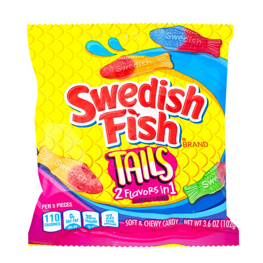 CANDY SWEDISH FISH TAILS 3.6OZ 12PK 1CT