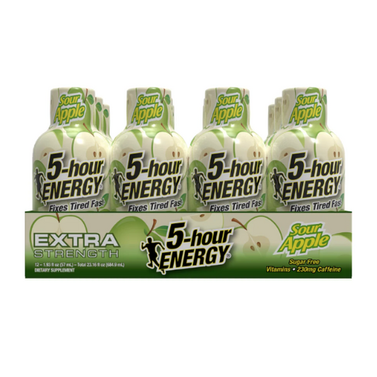 ENERGY 5 HOUR EXTRA STRENGTH SOUR APPLE 1.93OZ 12PK 1CT