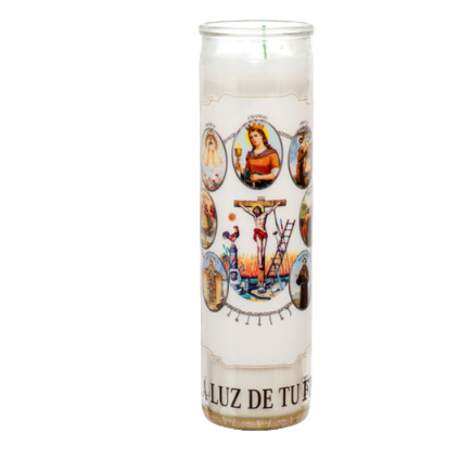CANDLE POTENCIAS AFRICANAS WHITE 8" 12PK 1CT
