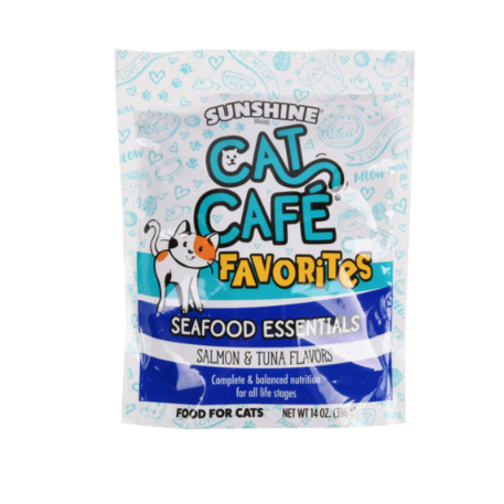 CAT FOOD COMPLETE SEAFOOD SALMON AND TUNA BAG 14OZ