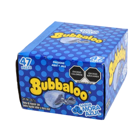 BUBBALOO GUM MORA AZUL 47PK 1CT