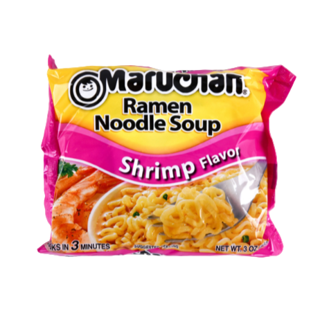 SOUP MARUCHAN SHRIMP BAGS 3OZ 24PK