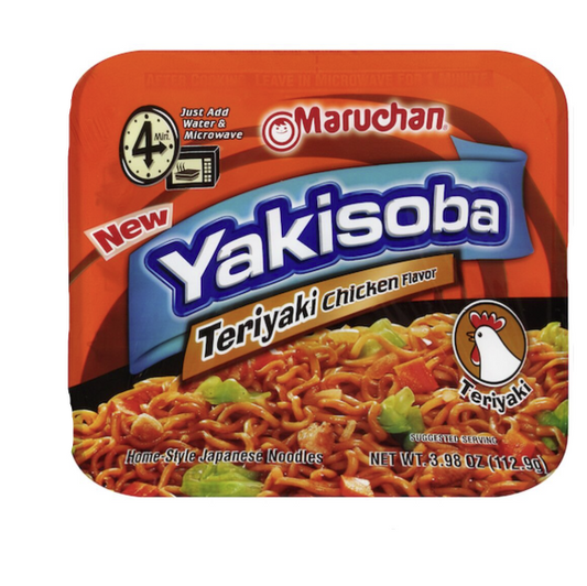 SOUP MARUCHAN YAKISOBA TERIYAKI CHICKEN 4OZ 8PK