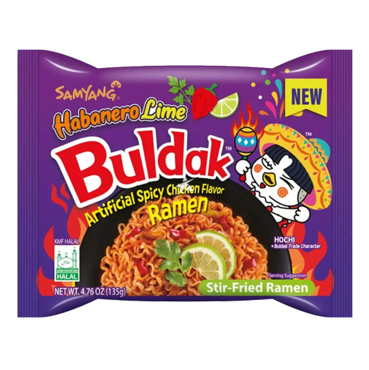 SOUP BULDAK BAGS HABANERO LIME SPICY 4.94OZ 5PK