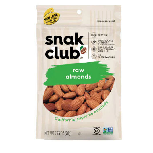 SNAK CLUB ALMONDS 2.75OZ 1CT
