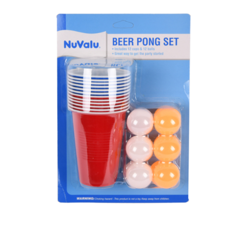 CUPS BEER PONG SET 12PK 1CT