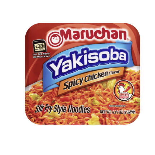 SOUP MARUCHAN YAKISOBA SPICY CHICKEN 4OZ 8PK