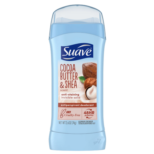 DEODORANT SUAVE COCOA SHEA 2.6OZ 1CT