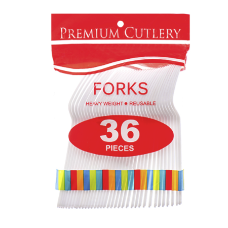 UTENSILS FORK PREMIUM 36PK 1CT