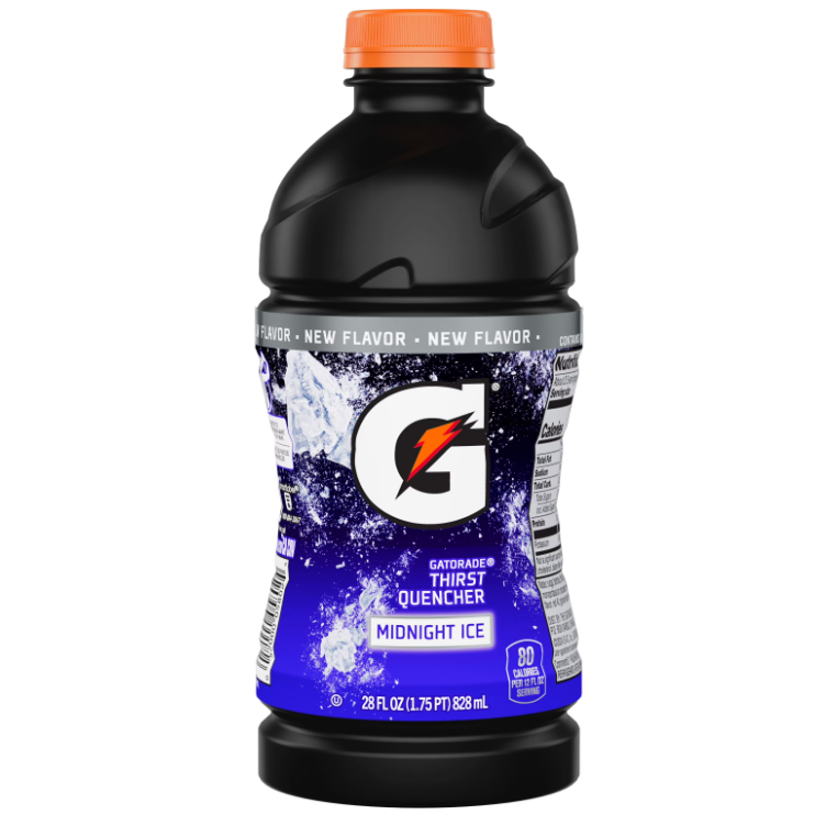 GATORADE MIDNIGHT ICE 28OZ 15PK
