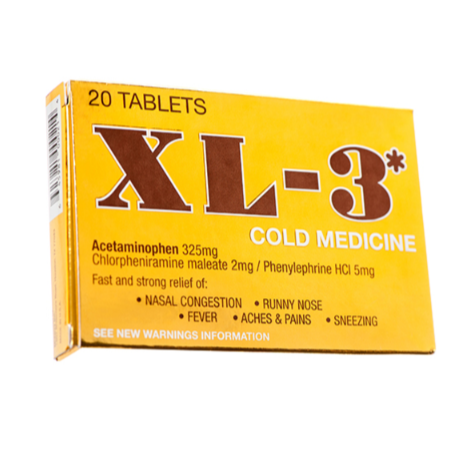 MEDICINE XL-3 COLD MEDICINE 2O TABLETS 1CT
