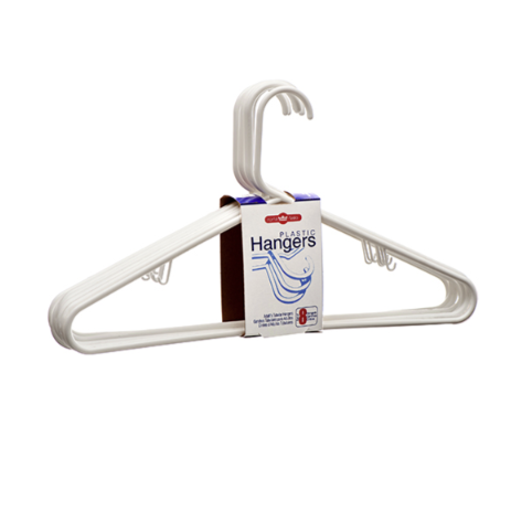 PLASTIC HANGERS 8PK 1CT