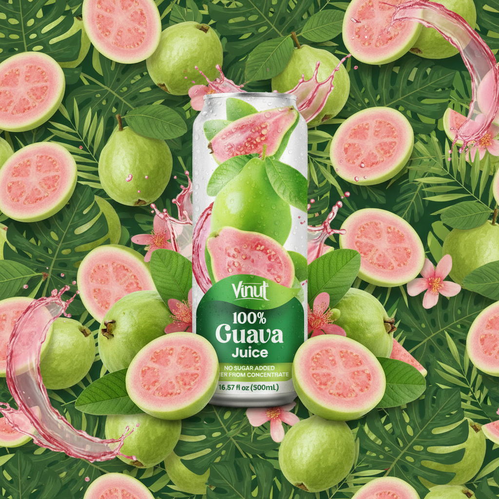 VINUT PINK GUAVA JUICE + PULP 16.57OZ 24PK