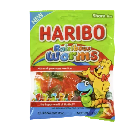 HARIBO RAINBOW WORMS 4OZ 1CT