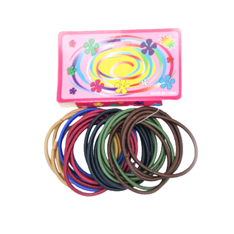 HAIR TIES ASSORTED COLORS 12PK 1CT