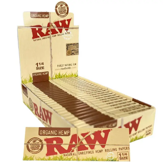 RAW PAPER ORGANIC 1 1/4 SIZE 24CT