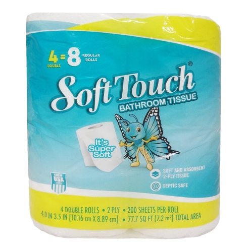 BATHROOM TISSUE SOFT TOUCH 4PK 12CT
