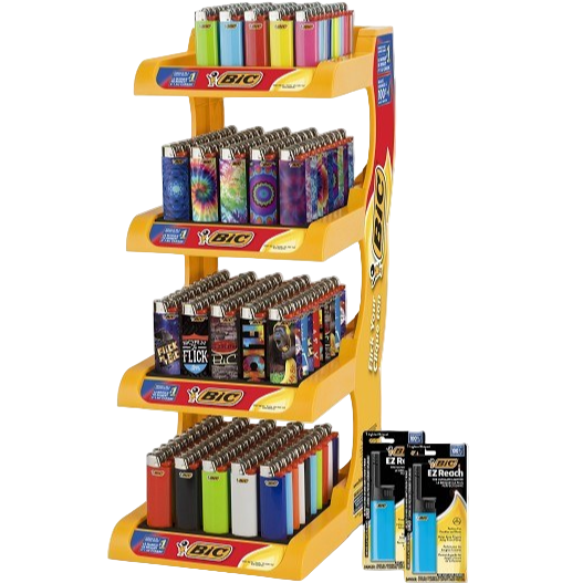 LIGHTER BIC 4 TIER DISPLAY 240CT
