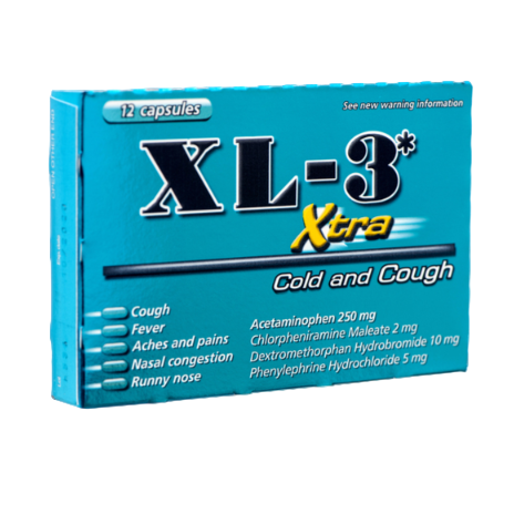 MEDICINE XL-3 XTRA COLD AND COUGH 12 CAPSULES 1CT