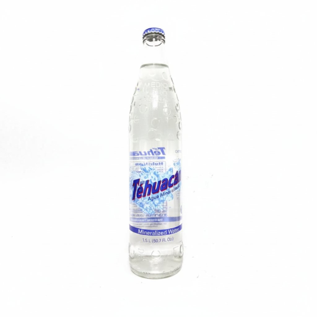 TEHUACAN AGUA MINERAL WATER GLASS BOTTLE 500ML 24PK