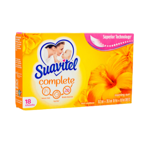 DRYER SHEET SUAVITAL MORNING SUN 18PK 1CT