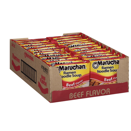 SOUP MARUCHAN BEEF BAGS 3OZ 24PK
