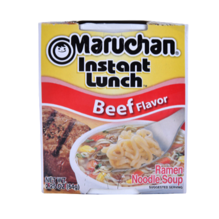SOUP MARUCHAN BEEF CUP 2.25OZ 12PK