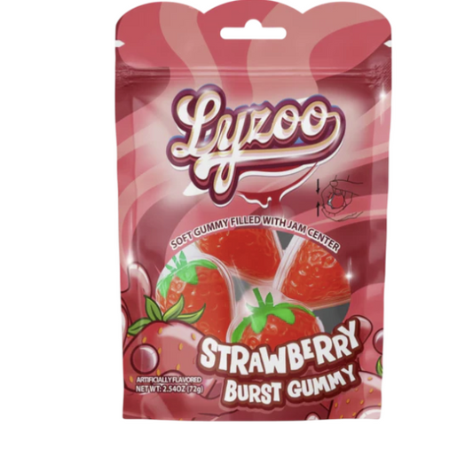 LYZOO STRAWBERRY GUMMY CANDY 72G 1CT