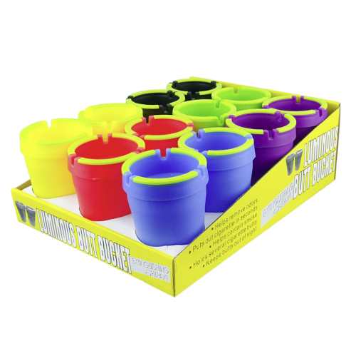 LUMINOUS ASHTRAY BUCKET 12PK 1CT