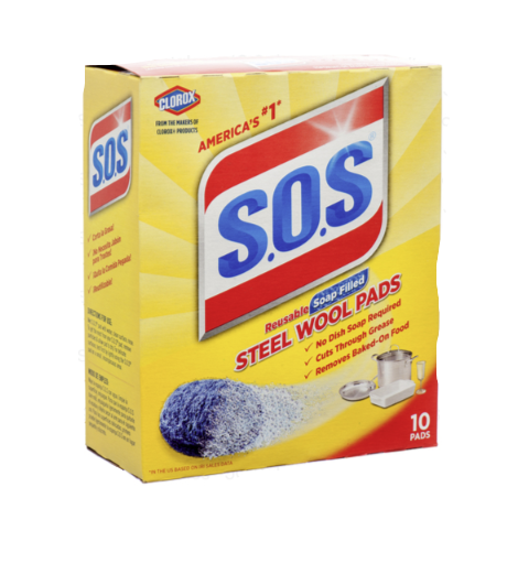 SOAP PADS S.O.S 10PK 1CT