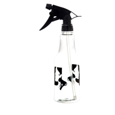 EMPTY SPRAY BOTTLE 500 ML CLEAR W/ PRINT DSGN 12CT