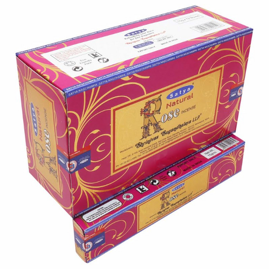 INCENSE NAG CHAMPA NATURAL ROSE BOX 12PK 1CT