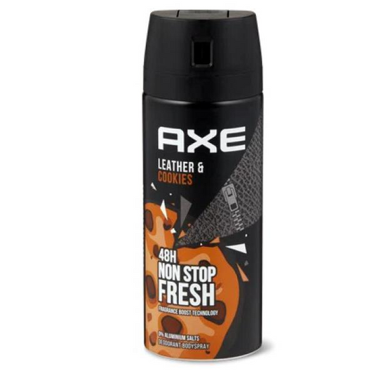 DEODORANT AXE LEATHER&COOKIES SPRAY 150ML 1CT