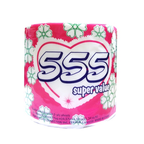 BATHROOM TISSUE 555 SINGLES 48PK 1CT