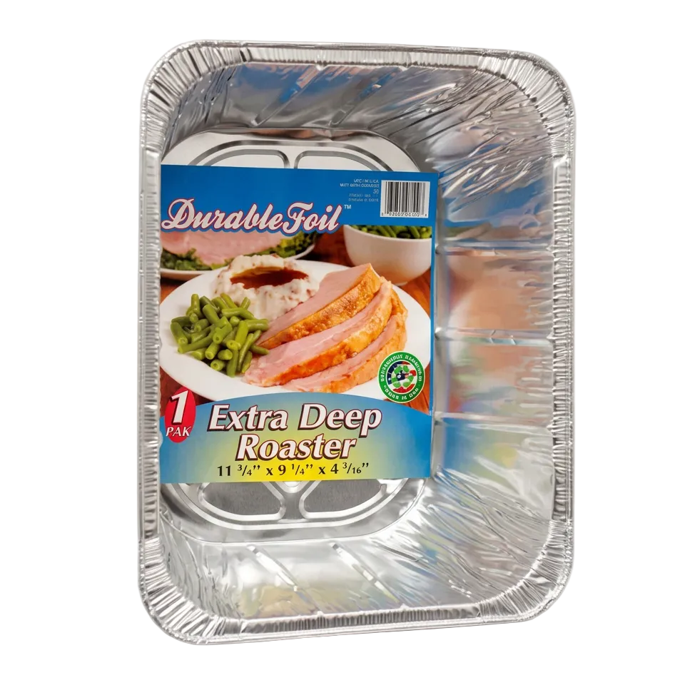 ALUMINUM ROASTER DEEP RECTANGLE 19.90x10.60x14.90 (L x W x H) 1CT