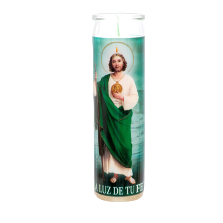 CANDLE SAN JUDAS WHITE 8" 12PK 1CT