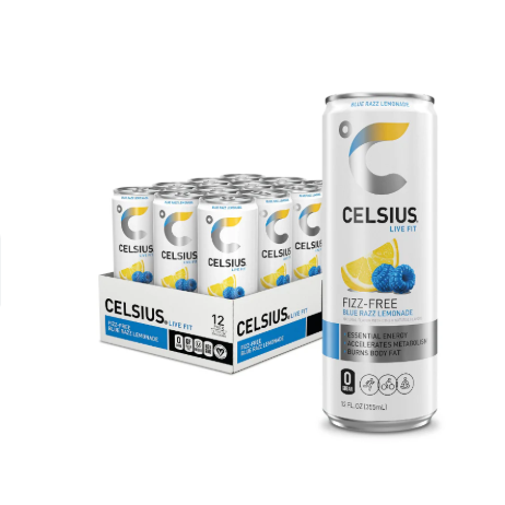 CELSIUS ENERGY BLUE RAZZ LEMONADE 12OZ 12PK