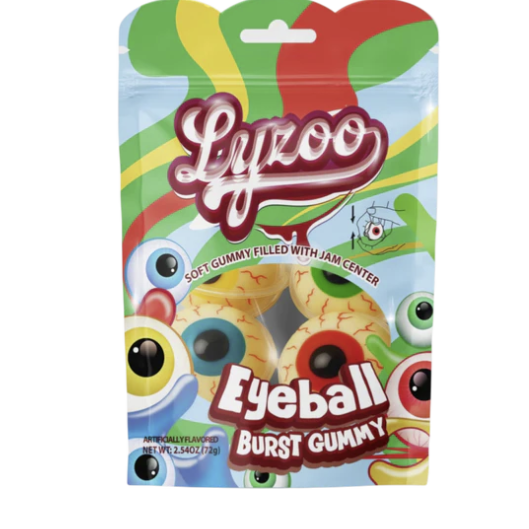 LYZOO EYEBALL BURST GUMMY CANDY 72G 1CT