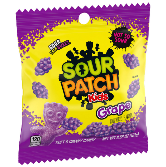 CANDY SOUR PATCH GRAPE 3.58OZ 12PK 1CT