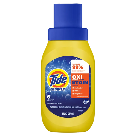 DETERGENT TIDE SIMPLY DETERGENT 8 OZ OXI BOOST 1CT