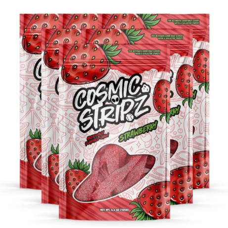 COSMIC SOUR STRIPZ STRAWBERRY 4.4OZ 1CT