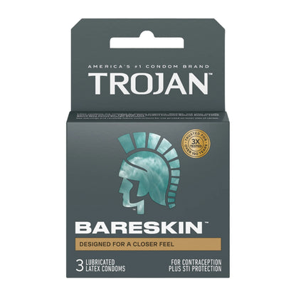 CONDOM TROJAN BARE SKIN GRAY 6PK