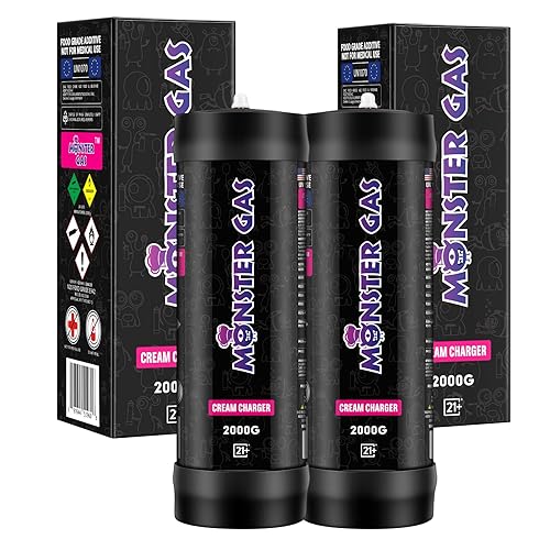 GAS - MONSTER GAS 2000G FOOD PREPARATION CREAM CHARGER 2PK